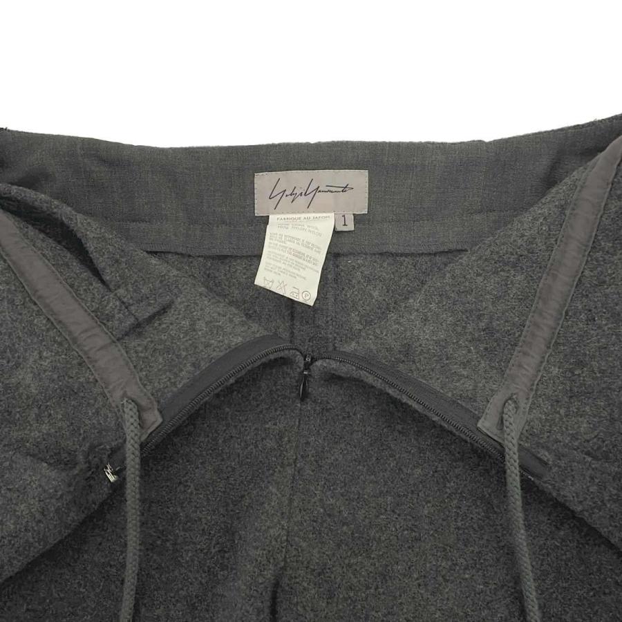 Yohji Yamamoto FEMME ヨウジヤマモト ファム 2004AW ストールドッキング ウールメルトンパンツ FJ-P19-123 グレー 1 ITOWNTHGGTNC