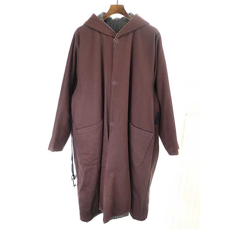SUNSEA サンシー 17AW RERVERSIBLE CHECK JEDI COAT SUNSEA サンシー 17AW RERVERSIBLE CHECK JEDI COAT