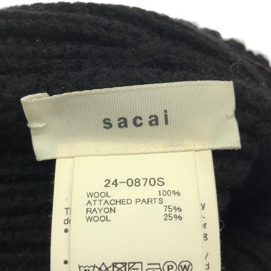 sacai×Mark Gonzales Gonz サカイ マークゴンザレス ゴンズ 24AW プリーツプリントTシャツ 24-07464 ブラック 1 sacai（サカイ） sacai×Mark Gonzales Gonz マークゴンザレス ゴンズ