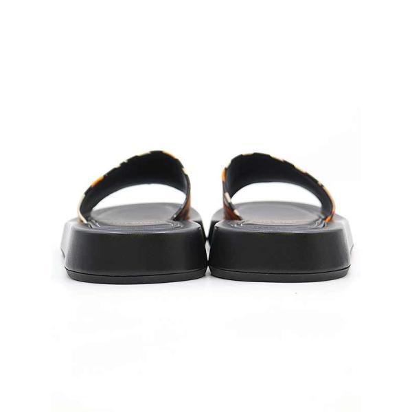 BURBERRY バーバリー モノグラムレザーサンダル ブラック サイズ:36  