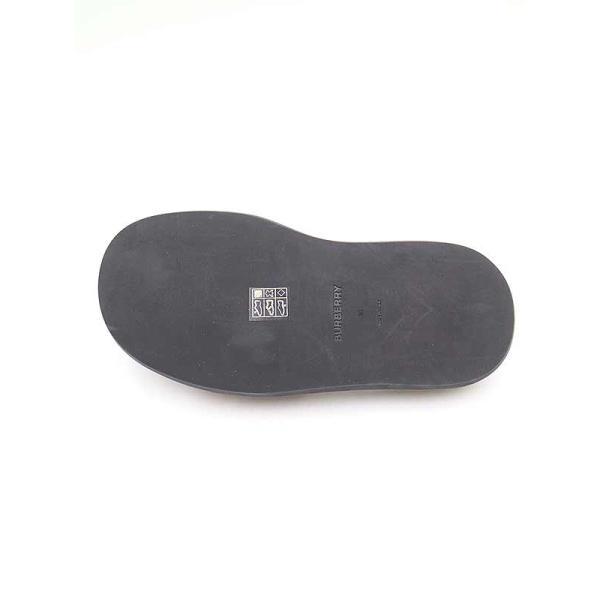 BURBERRY バーバリー モノグラムレザーサンダル ブラック サイズ:36  