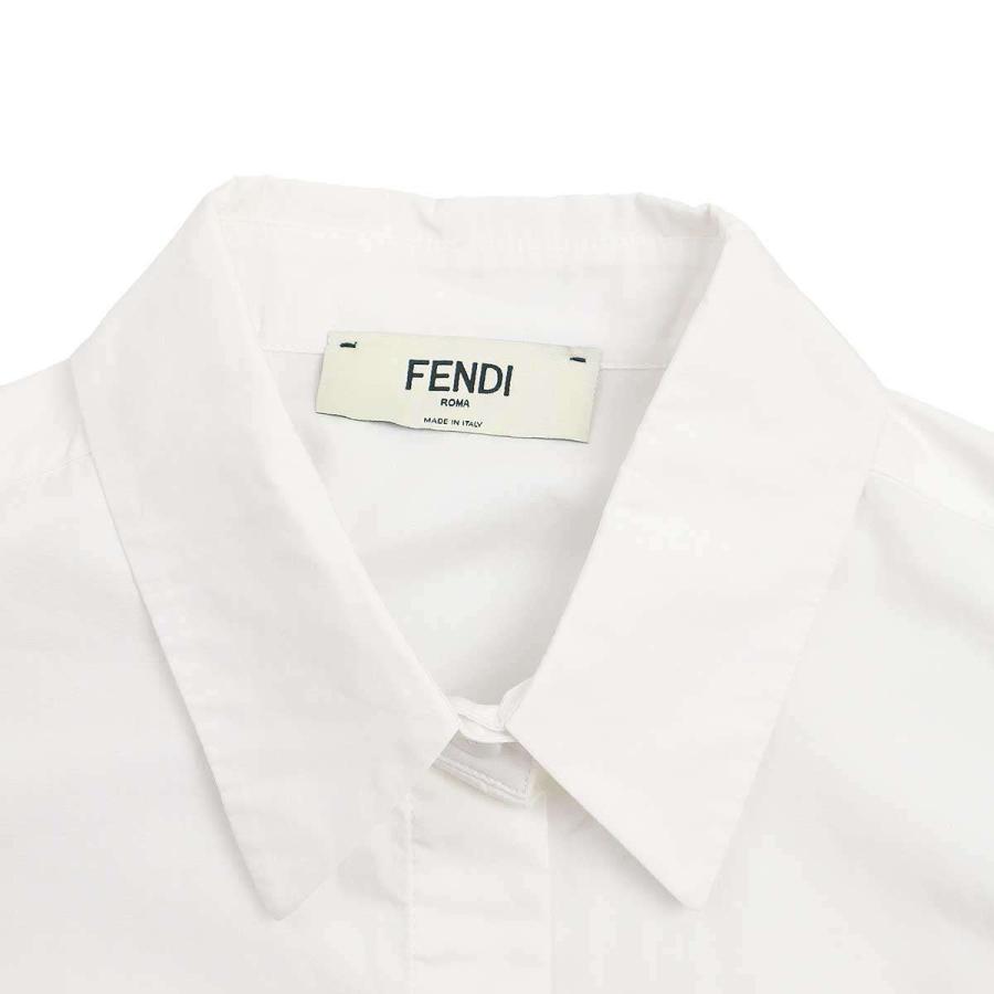 FENDI フェンディ 23SS FFポケットクロップドブラウスシャツ FS7477 AFLK ホワイト 40 ITP420V89A8Aの画像