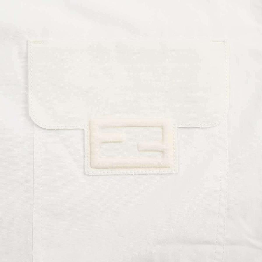 FENDI フェンディ 23SS FFポケットクロップドブラウスシャツ FS7477 AFLK ホワイト 40 ITP420V89A8Aの画像