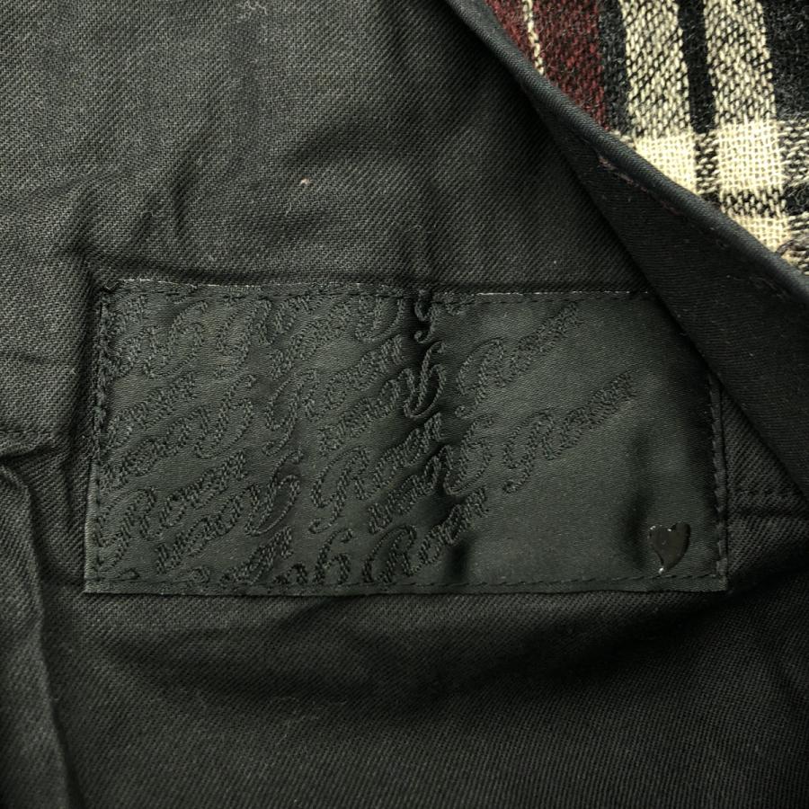 Roen（ロエン） 11AW ダメージ加工スタッズチェックジャケット ロエンジャケットレザーミックステーラード