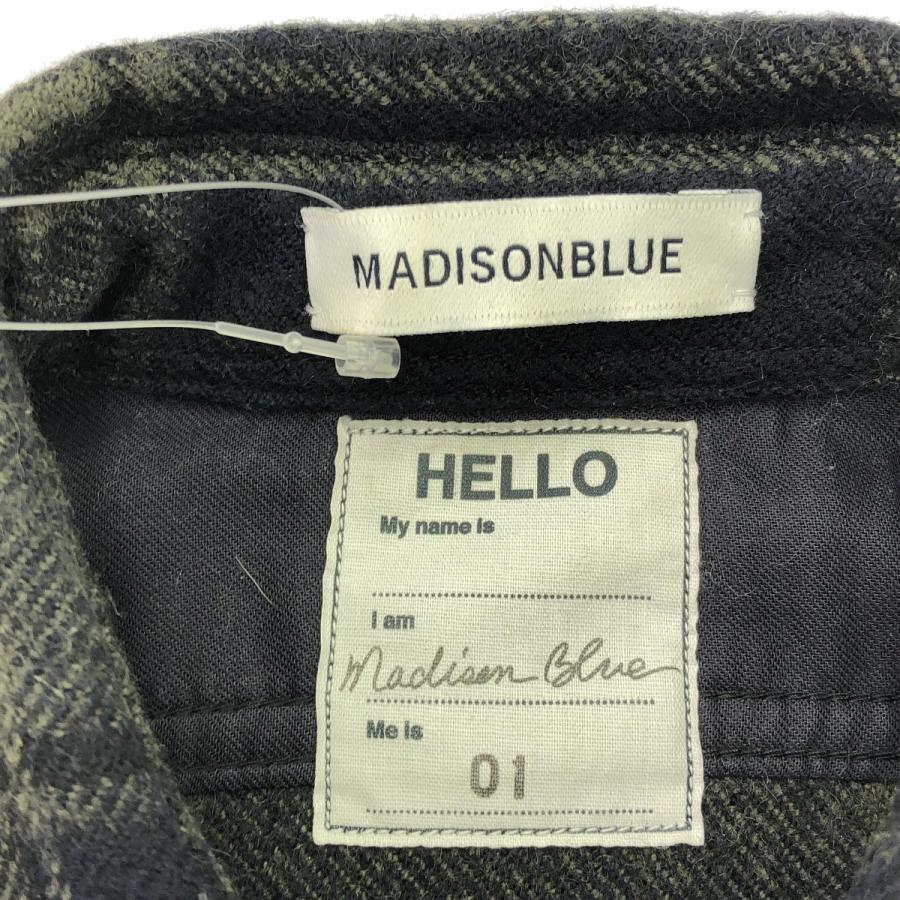 マディソンブルー 　Ｂワッペン付　ウールチェックシャツ 　Ｓ　HELLO　羽織り MADISONBLUE オンラインストア / マディソンブルー公式通販