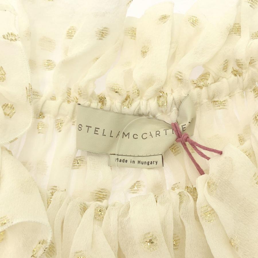 STELLA McCARTNEY ステラ マッカートニー ドットジャガードシフォンノースリーブブラウス 368606SEA27 アイボリー 36 Stella McCartney（ステラ・マッカートニー） ステラ マッカートニー