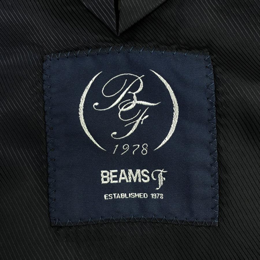 ★美品★ビームスエフ　セットアップ　3ピース　背抜き　ネイビー　48 L(646 BEAMS F セットアップ スリーピーススーツ ネイビーソリッド 3ボタン