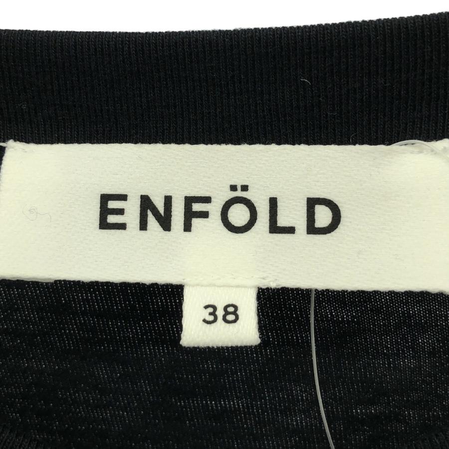 ENFOLD エンフォルド 24AW  SHIRT LAYERED LONG-SLEEVES T-SHIRT ドッキングシャツ 300HA280-2310 ダークネイビー ブルー 38 ENFOLD（エンフォルド） 24AW SHIRT LAYERED LONG-SLEEVES T-SHIRT