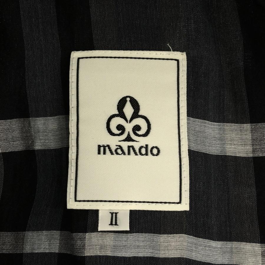 mando（マンド） コットンシルクチェック柄テーラードジャケット 8193 