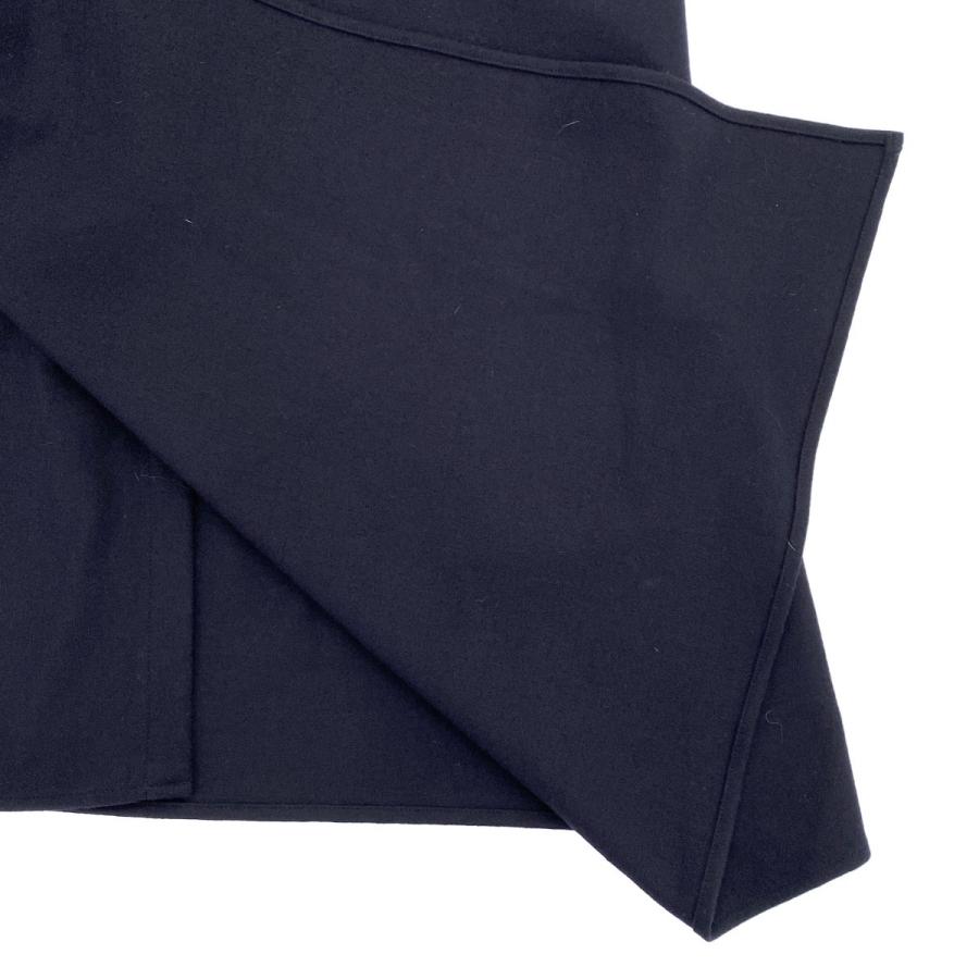 YOHJI YAMAMOTO +NOIR ヨウジヤマモト プリュスノアール 15AW ウールフラノ フーデッド ケープコート ポンチョ NY-C33-113 ネイビー 1 ITPFH90ULMJS | YOHJI YAMAMOTO +NOIR | 04