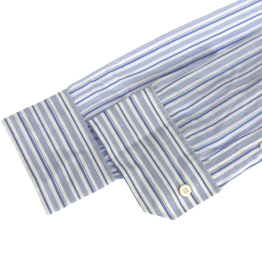 PRADA（プラダ） 19SS フリルストライプ ジップアップブラウスシャツ