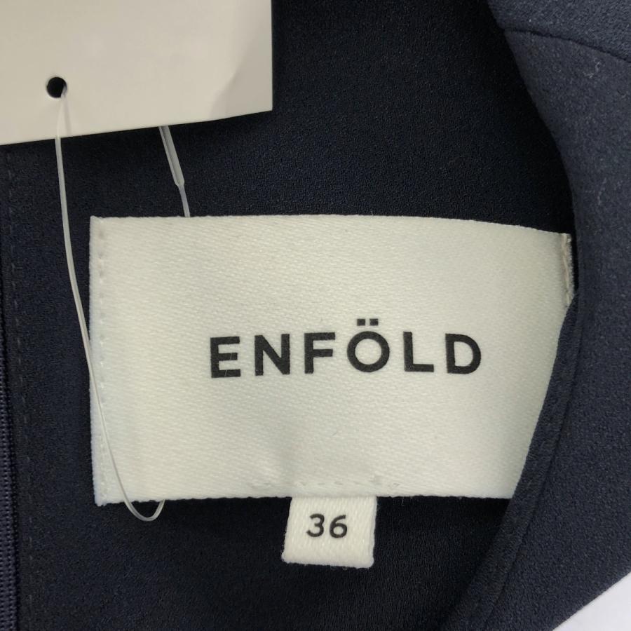 ENFOLD（エンフォルド） アシンメトリー PEダブルクロスワンピース