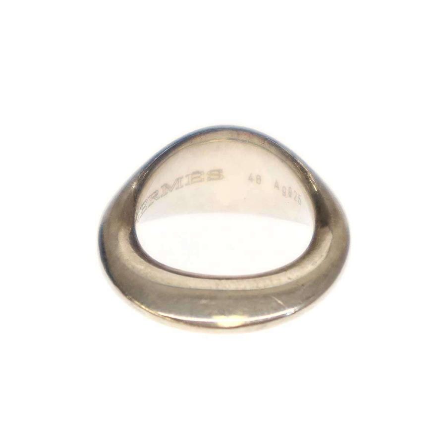 エルメス　オーバルリング　46 HERMES エルメス オーバル ヴィンテージリング シルバー 46