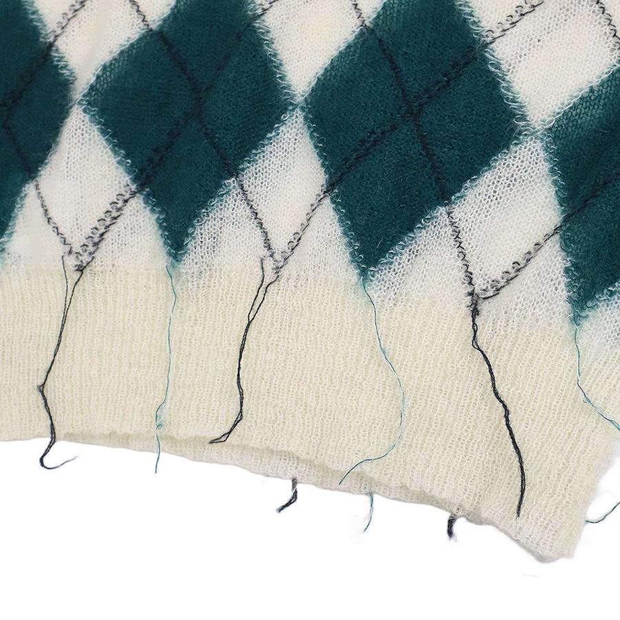 MARNI（マルニ） 18SS モヘアナイロンアーガイルチェックニットベスト