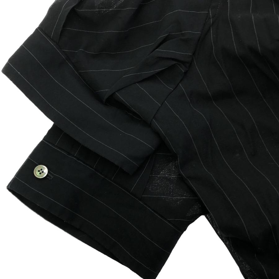 sacai（サカイ） 23SS パフスリーブ ストライプシャツワンピース 23