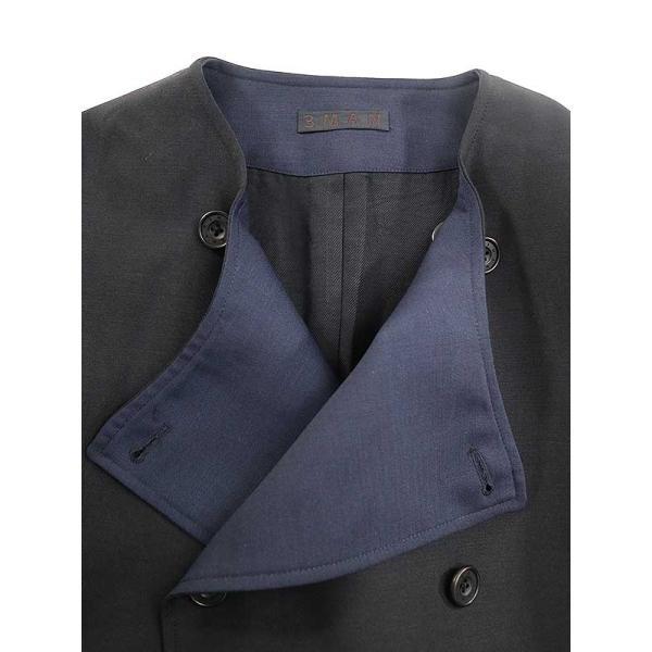 3MAN スリーマン 20AW DB COLLARLESS SUIT JACKET ダブルカラーレス 