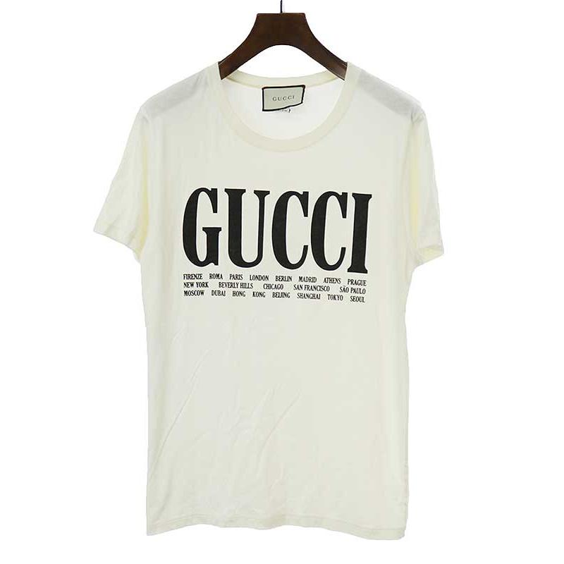 GUCCI グッチ Cities Logo Tee シティズロゴプリントTシャツ ホワイト 