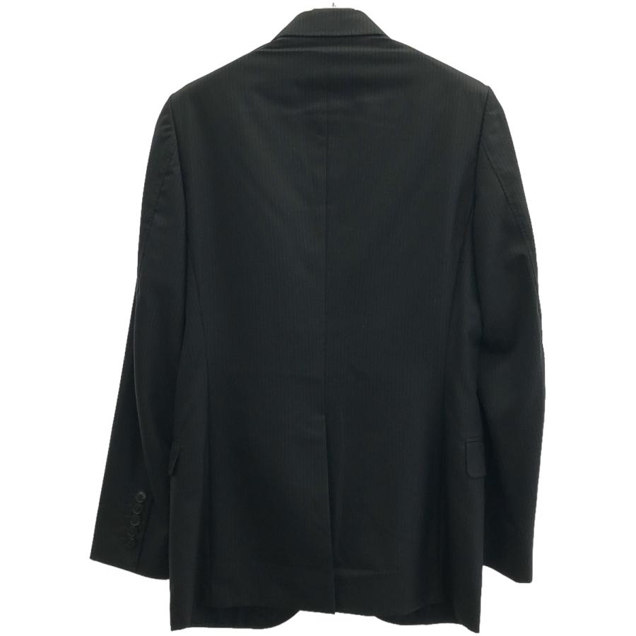 ◉美品◉グッチ◉スーツ◉セットアップ◉ストライプ◉2Ｂ◉秋冬◉黒◉48 GUCCI - 極美品GUCCIグッチ ウールシルクストライプスーツ黒48の