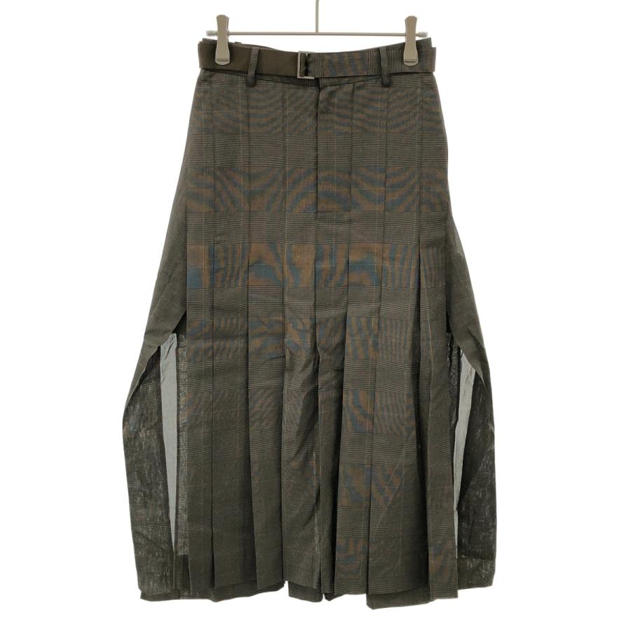 sacai（サカイ） 25SS High Twist Voile Skirt チェックスカート 25