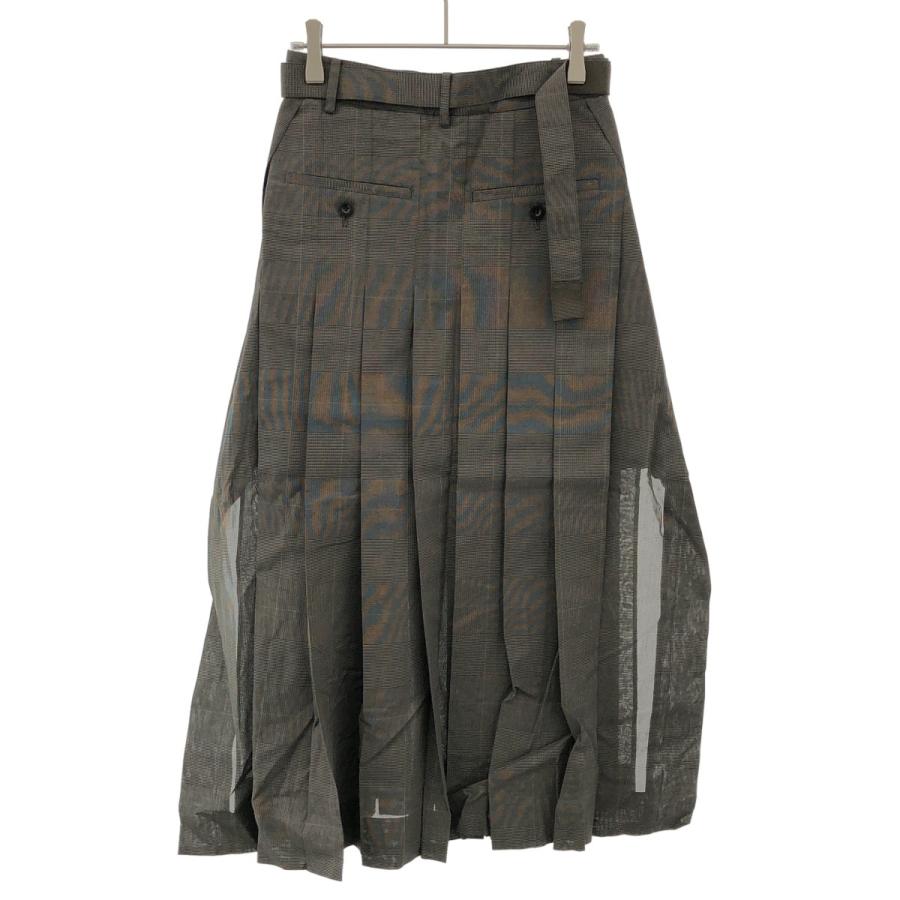 sacai（サカイ） 25SS High Twist Voile Skirt チェックスカート 25  
