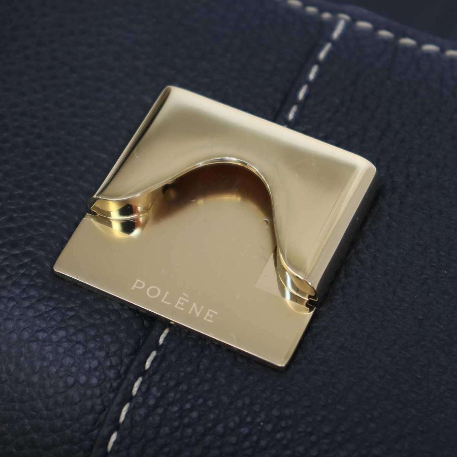 POLENE ポレーヌ Mokki Mini レザーショルダーバッグ ブラック