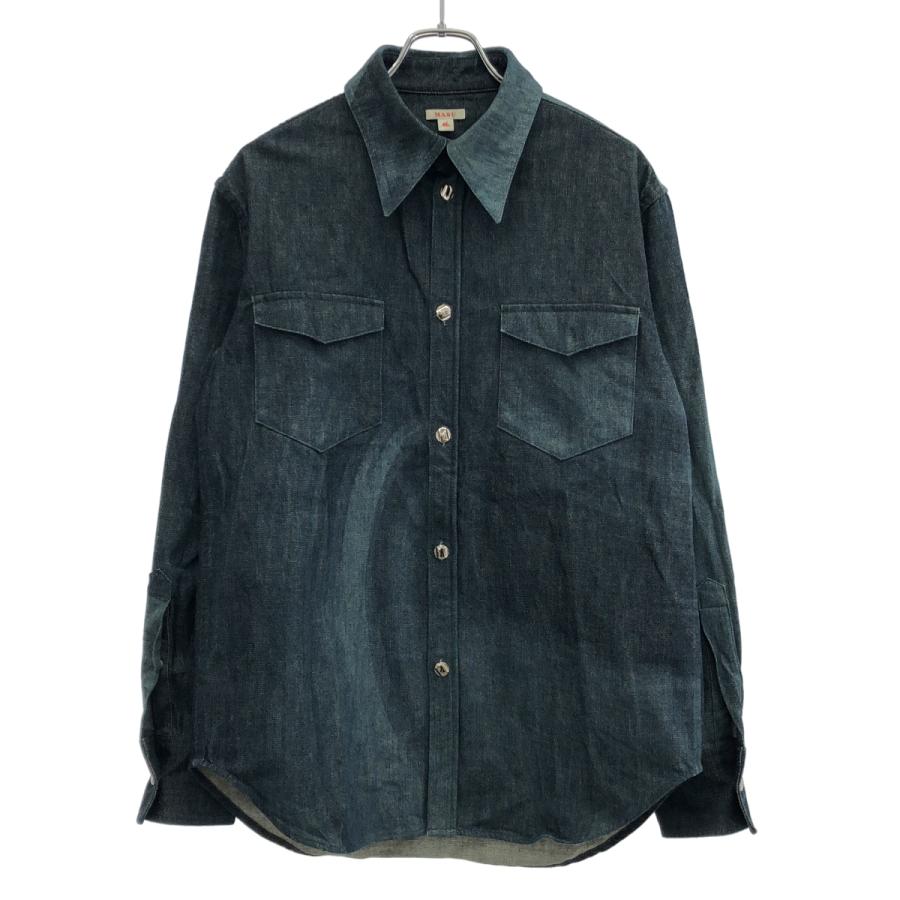 MASU 21AWマーブル柄デニムシャツ MASU（エムエーエスユー） 21AW MARBLE DENIM SHIRTS マーブルデニム