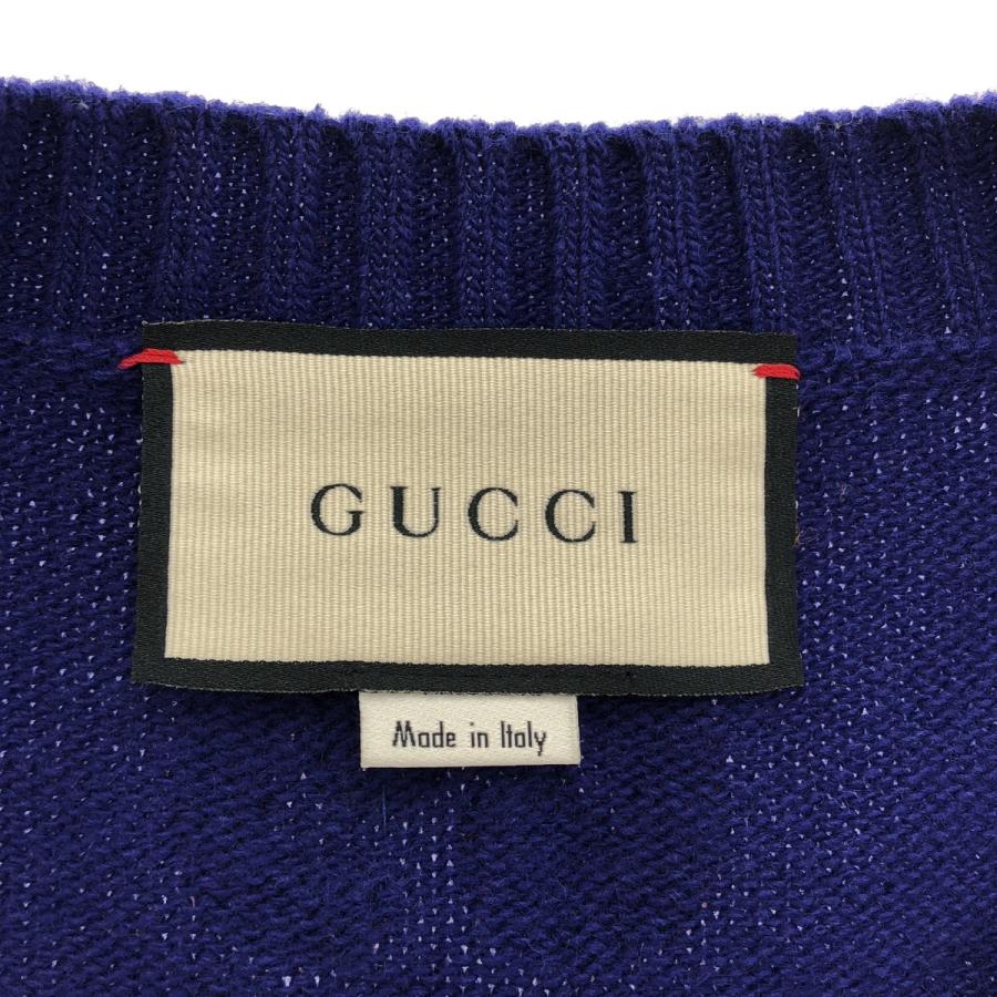 GUCCI グッチ ウールニットカーディガン 605851 ブルー S GUCCI（グッチ） ウールニットカーディガン 605851 ブルー S