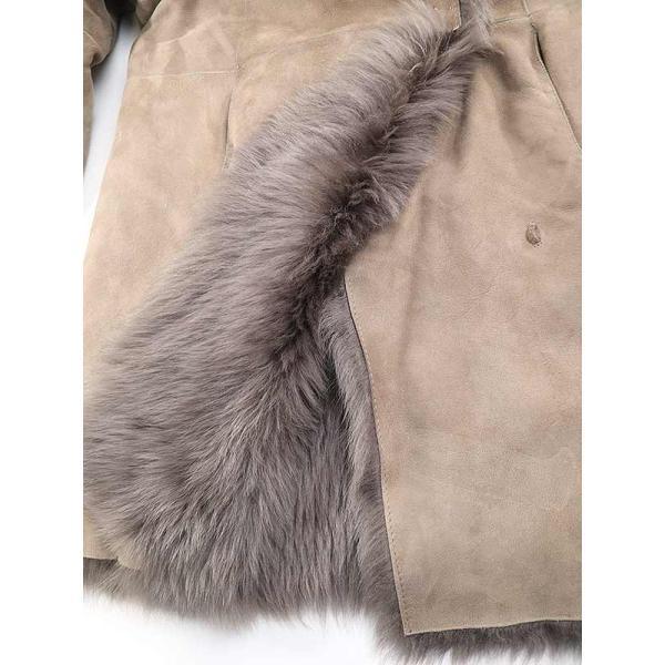 JOSEPH ジョセフ ラムスキンムートンファーコート ブラウン 36  