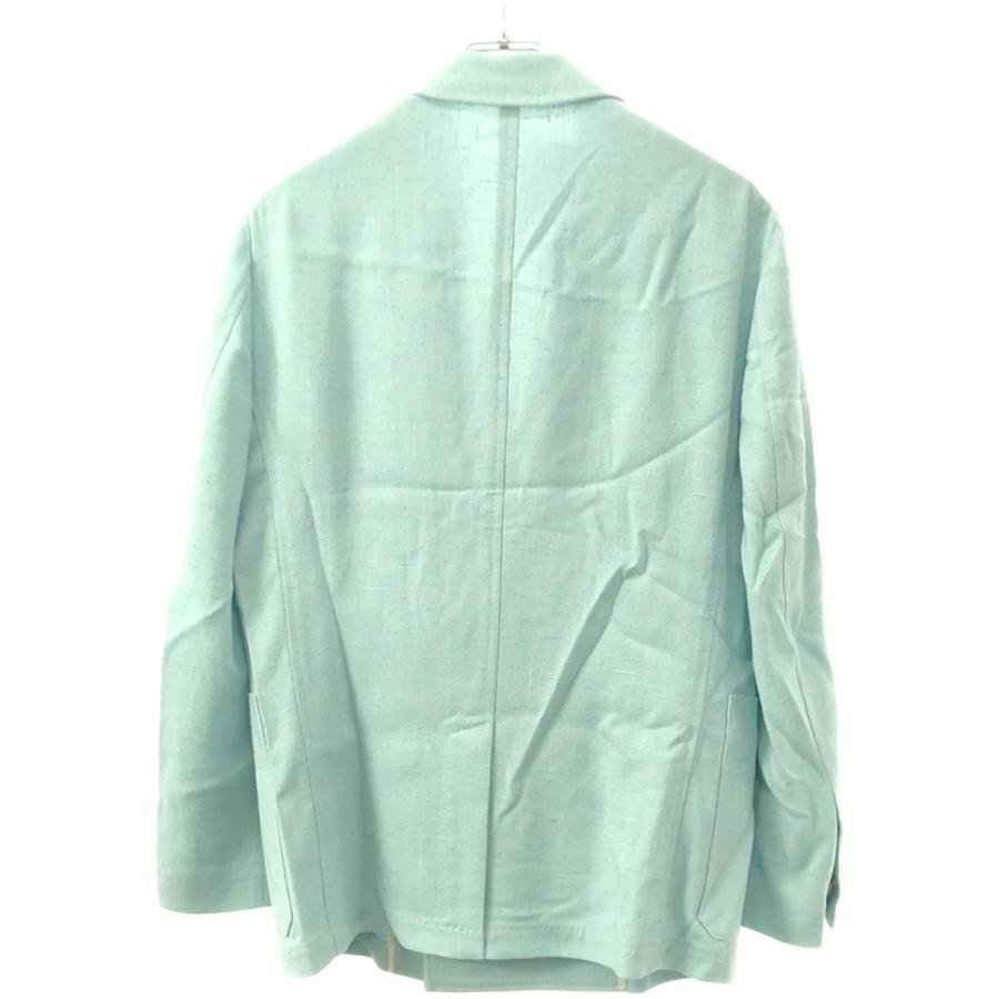 CABaN キャバン 23SS レーヨンシルク ダブルブレストジャケット 59-07-31-07002 ミントブルー系 S CABaN キャバン 23SS レーヨンシルク ダブルブレストジャケット