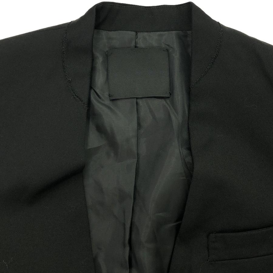 CINOH / ノーカラーパールジャケット/36/ウール/BLK/無地/bf-jk-001 CINOH チノ NO COLLAR JACKET ノーカラーパールジャケット BF-JK-001