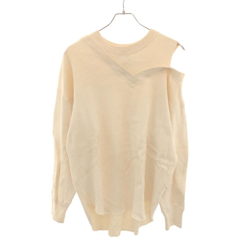 CLANE（クラネ） アシンメトリーショルダーポイントトップス