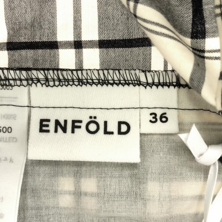 ENFOLD エンフォルド チェックブラウス エンフォルド フロントリボンブラウス ギンガムチェック 20ss 300DS930