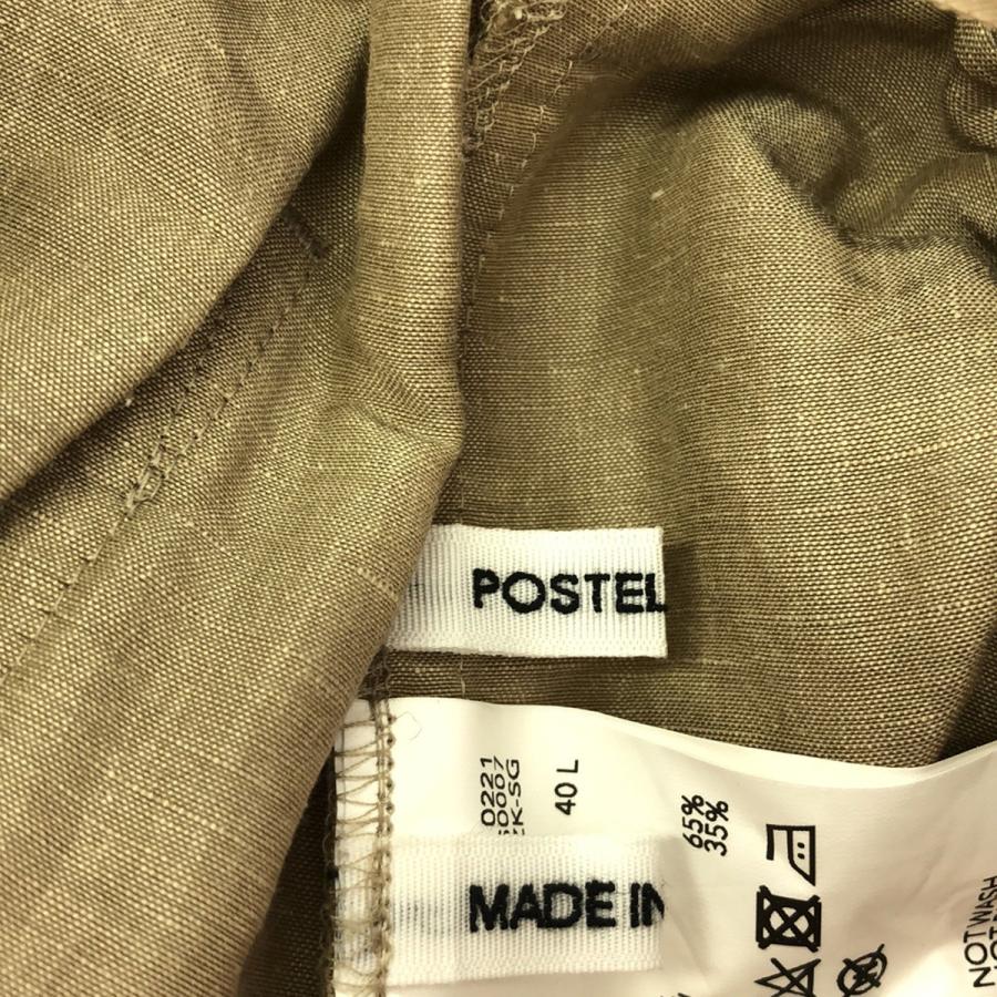 新品未使用 POSTELEGANT リネンシルク プルオーバートップ ベージュ