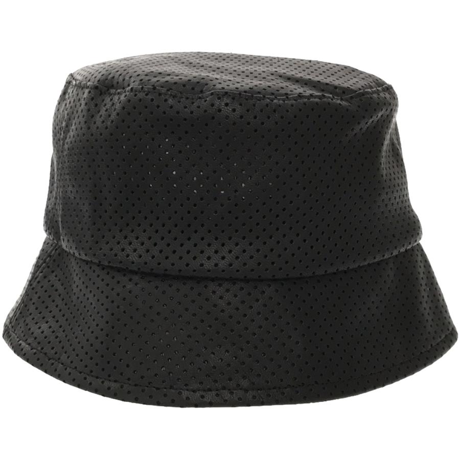 新品 KIJIMA TAKAYUKI ホースレザーパンチングバケットハット3 KIJIMA TAKAYUKI ホースレザー パンチング ハット 3 ブラック