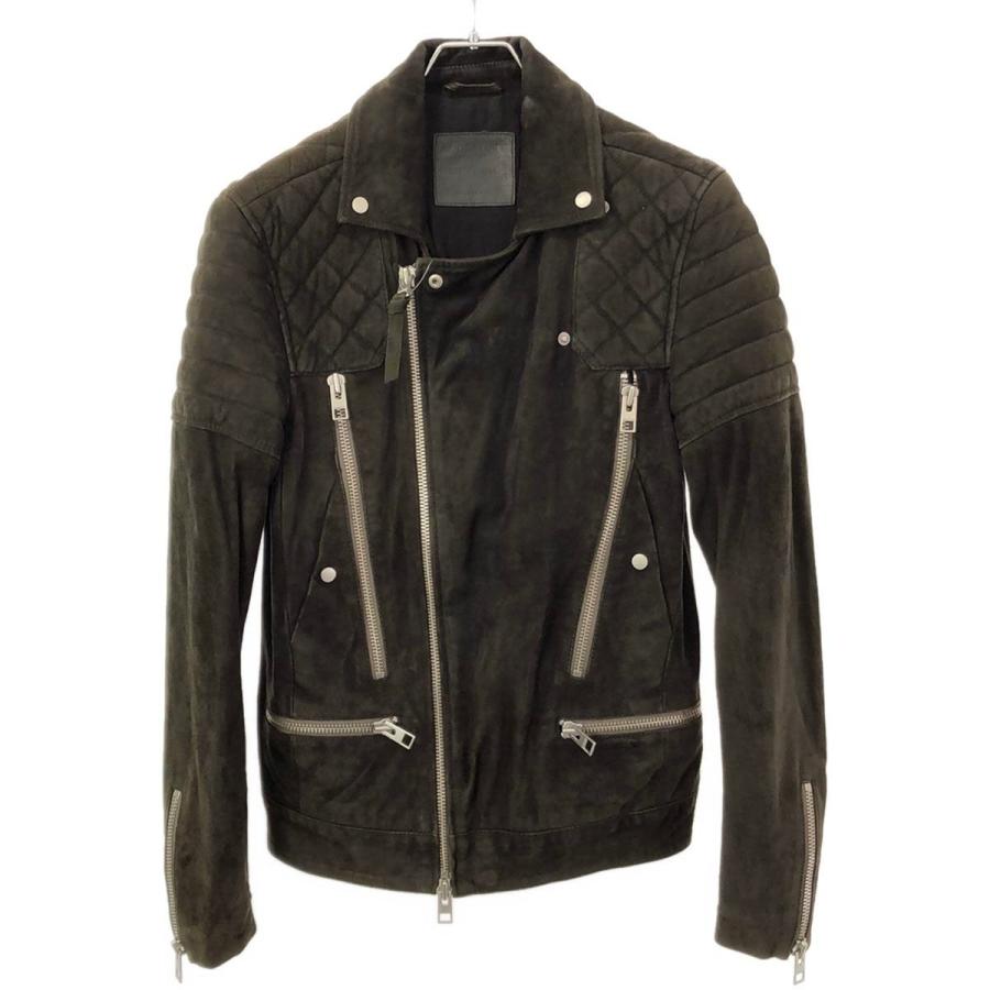 美品　オールセインツ　スウェードレザージャケット ALLSAINTS オールセインツ Imara Suede Biker Jacket スウェードレザー