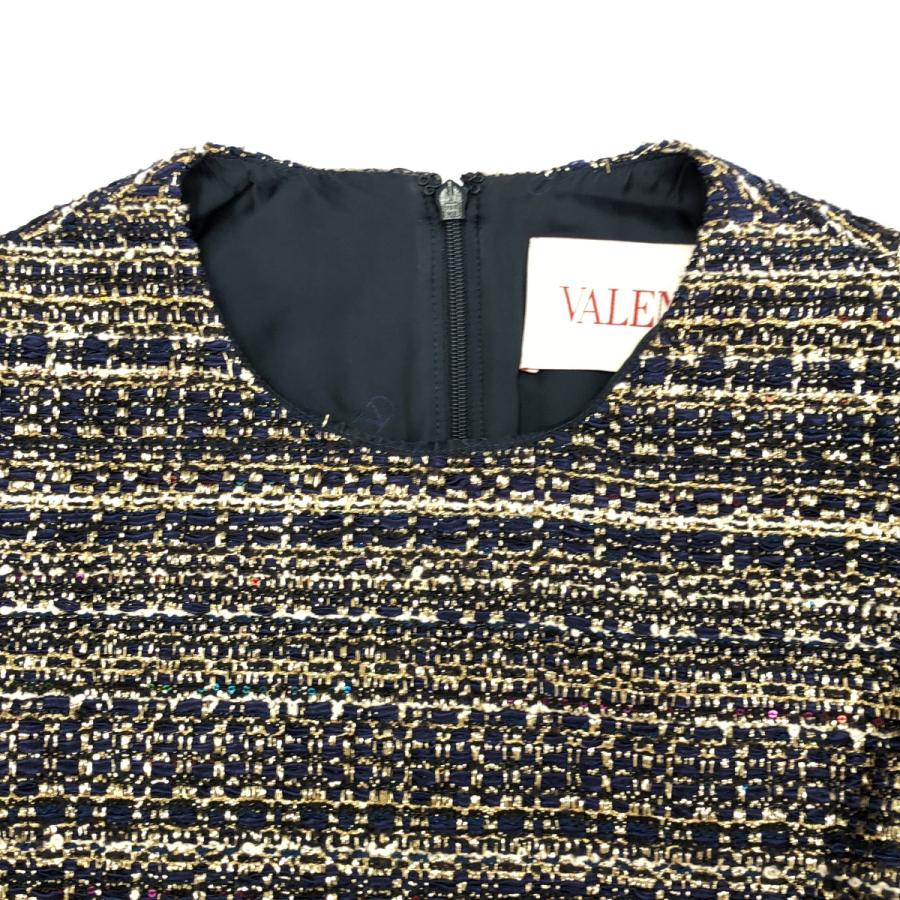 VALENTINO（ヴァレンティノ） ツイードドレス 3B3VA5A5869 ゴールド
