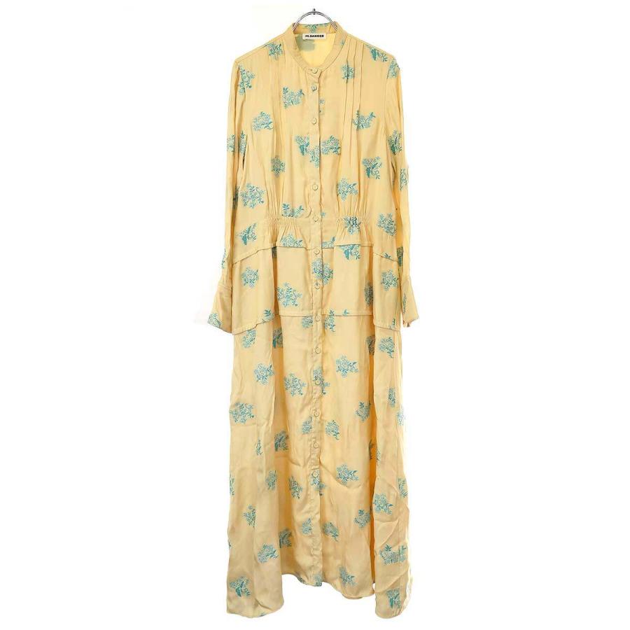 JIL SANDER ジルサンダー 20SS フラワージャガードレーヨンワンピース  