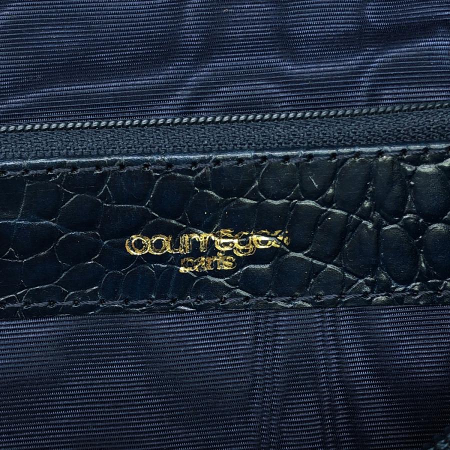 courreges Courreges クレージュ 型押しスクエアポーチバッグ courreges Courreges クレージュ 型押しスクエアポーチバッグ