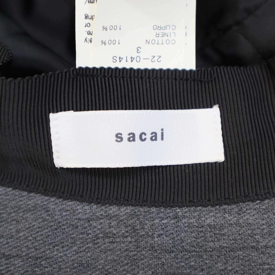 sacai（サカイ） レイヤードバケットハット 22-0414S グレー 3