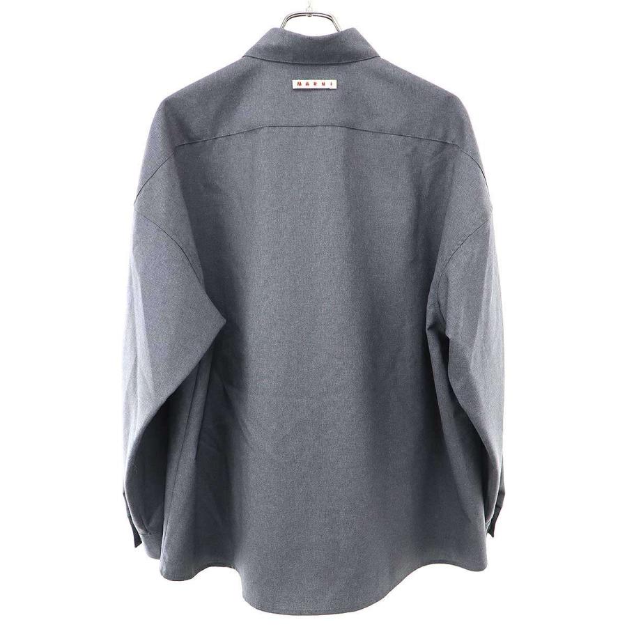 MARNI マルニ 25SS ウールトロピカルシャツ CUMU0061A3 TW839 グレー 46 ITQWN664HTDYの画像