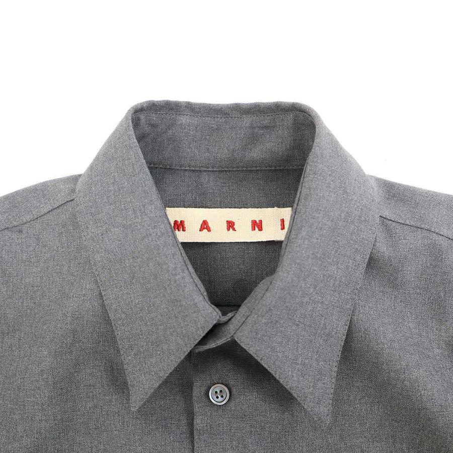 MARNI マルニ 25SS ウールトロピカルシャツ CUMU0061A3 TW839 グレー 46 ITQWN664HTDYの画像