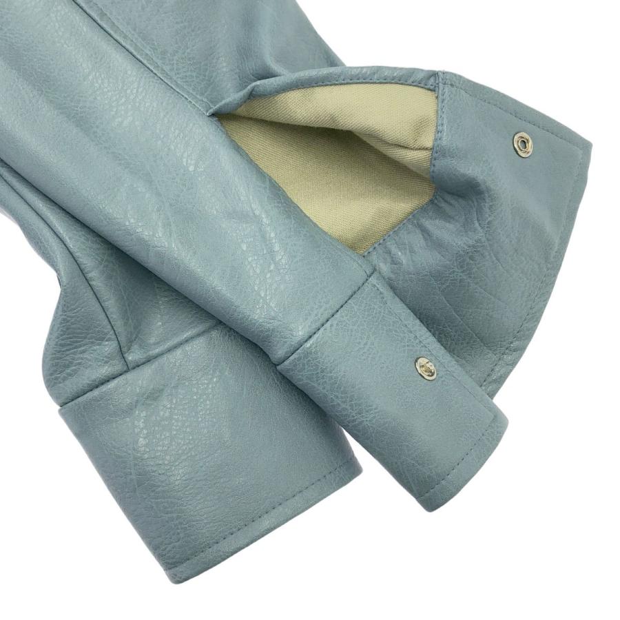 Sefr（セファ） MATSY JACKET ヴィーガンレザージャケット ブルー S