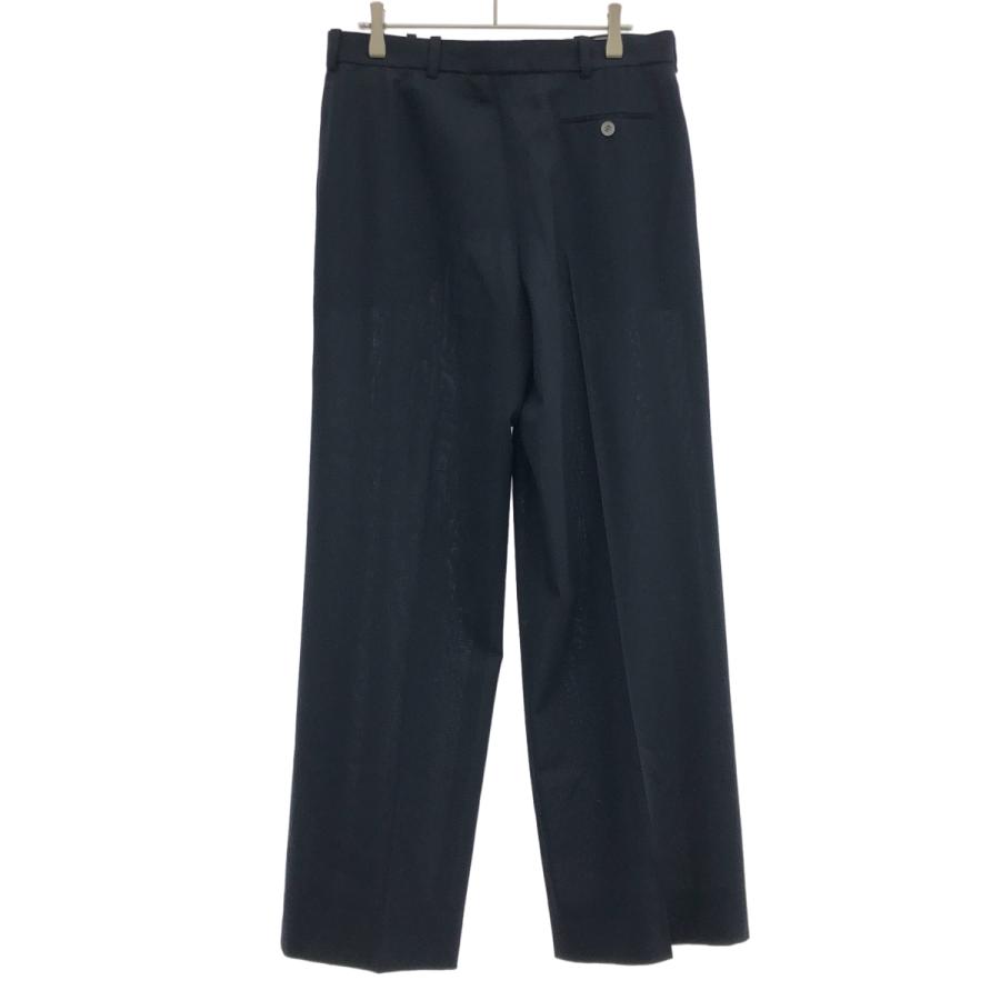 HERMES（エルメス） 2タックウールワイドスラックスパンツ ネイビー 42 