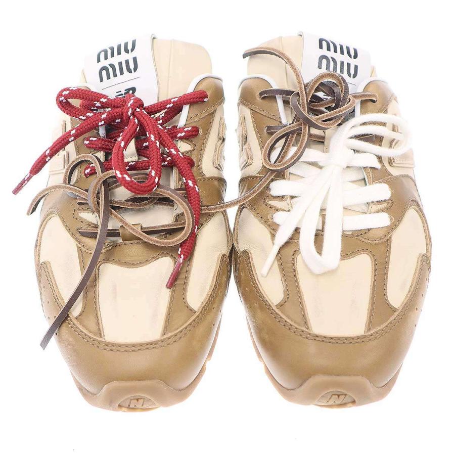 ミュウミュウ New Balance ベージュ スニーカー　37 ミュウ ミュウ(Miu Miu)ミュウ ミュウ Miu Miu × New Balance