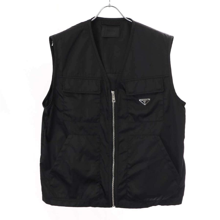 PRADA archive ナイロンベスト　ブラック　L PRADA プラダ 23SS RE-NYLON ジップアップナイロンベスト SGC261