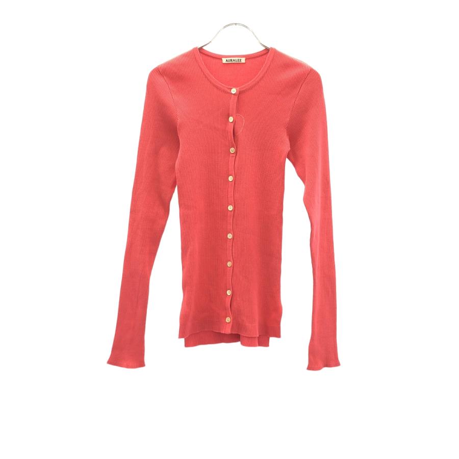 AURALEE（オーラリー） 18SS リブニットカーディガン A8SC01HR ピンク