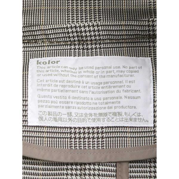 COLUR kolor カラー 19SS グレンチェックオーバーサイズコート グレー