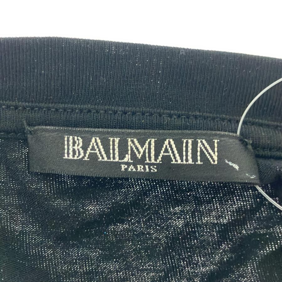 BALMAIN（バルマン） ショルダーボタン ロゴプリントTシャツ 128539