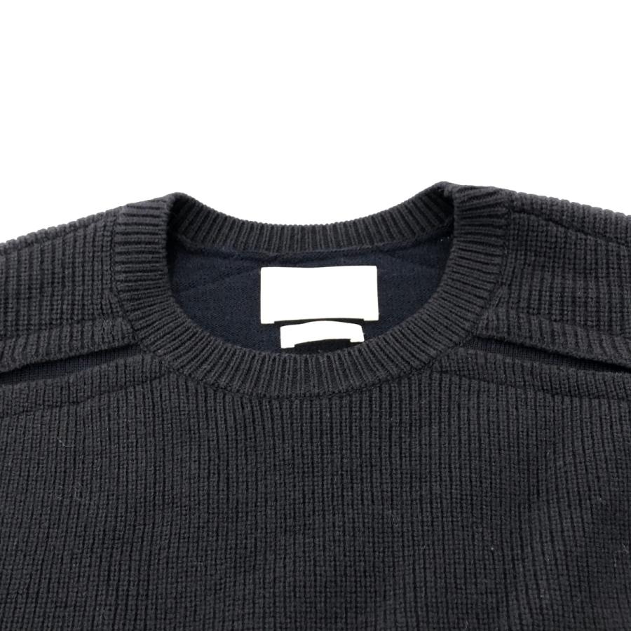 メンズ 22AW Yoke broken crew neck Dark Navy ニット