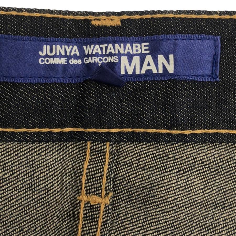 JUNYA WATANABE COMME des GARCONS MAN ジュンヤワタナベ コムデギャルソンマン 09SS リネン混 クロップドデニムパンツ WC-P002 インディゴ SS ITRD5OMX3TLK｜modescape｜03